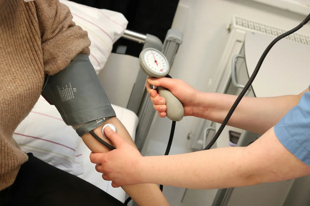 An example of a blood-pressure cuff.